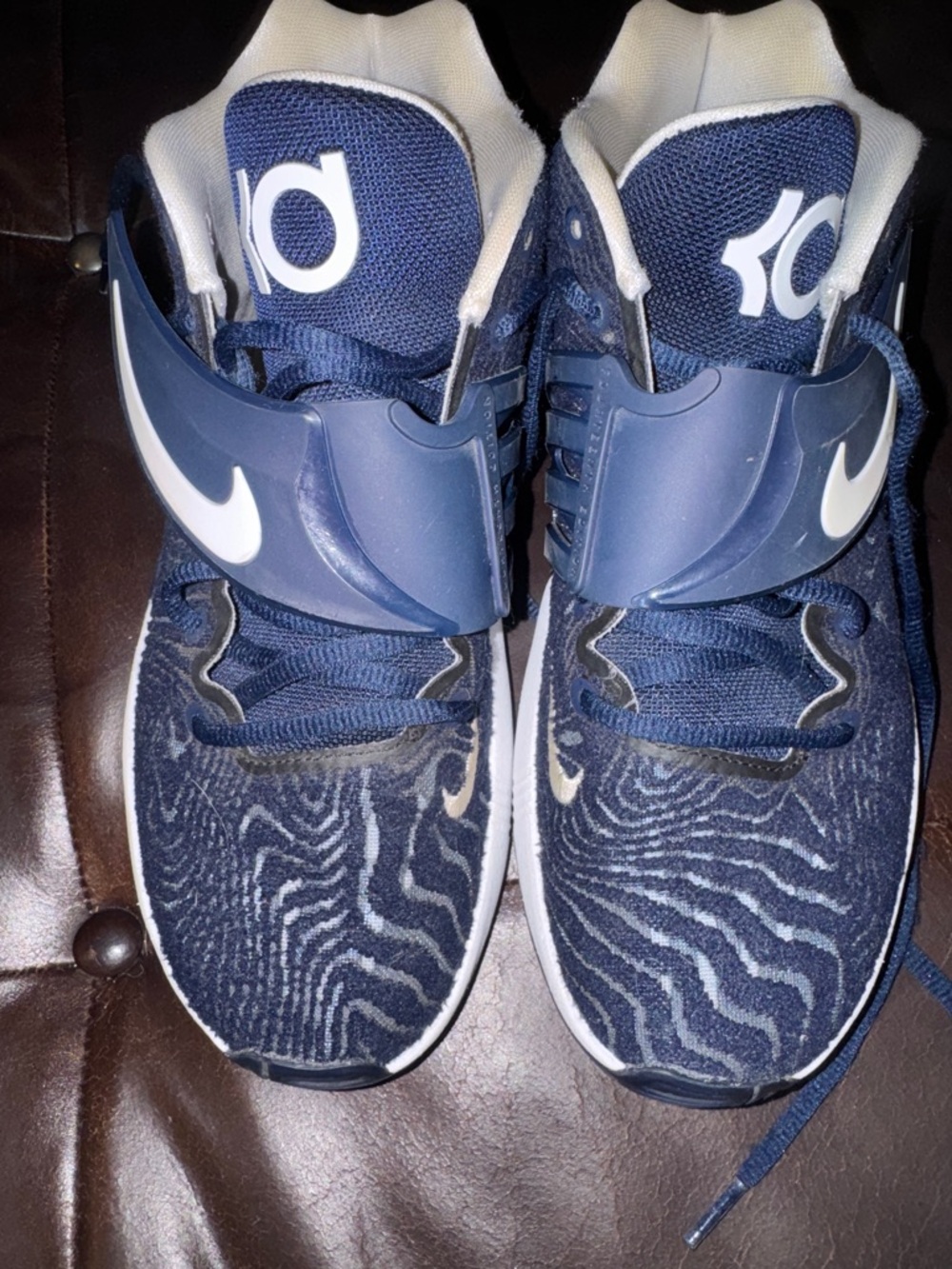 Nike Kids' Navy and White Basketball Sneakers